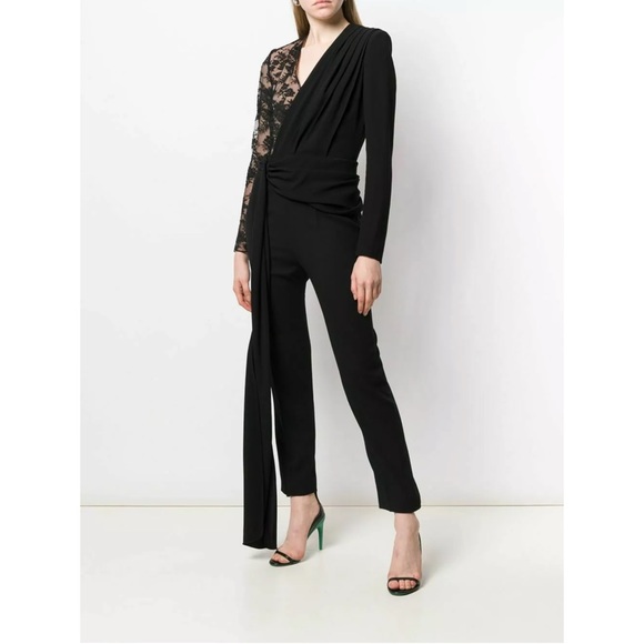 🖤 GIVENCHY Romantic Lace Draped Jumpsuit 44/12 - Picture 10 of 12